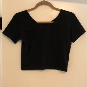 American Apparel Black Crop Top